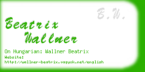 beatrix wallner business card